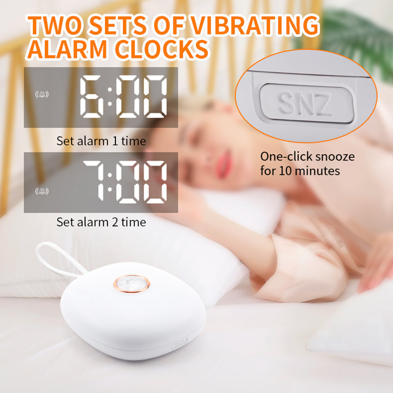 Powerful Vibrating Alarm Clock – Portable LED Digital Clock for Deep Sleepers, Hearing-Impaired Users & Students
