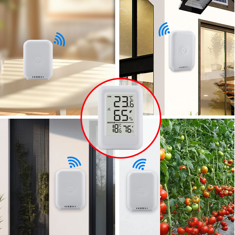 High precision temperature and humidity meter indoor and outdoor one to one large screen digital data recorder