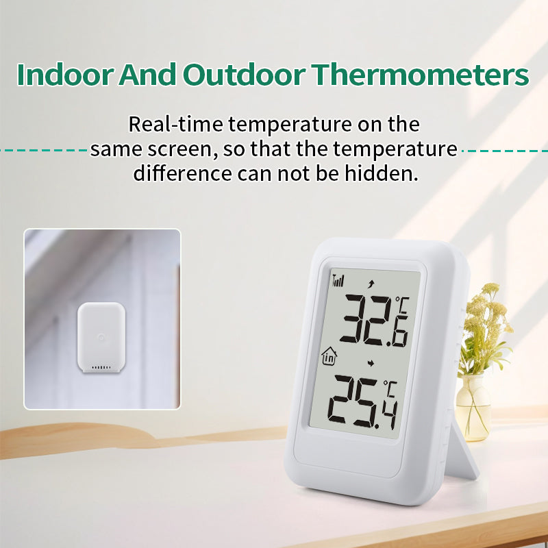 New Wireless Indoor/Outdoor Thermometer & Hygrometer – High-Precision 1-to-1 Sensor System with Data Recording