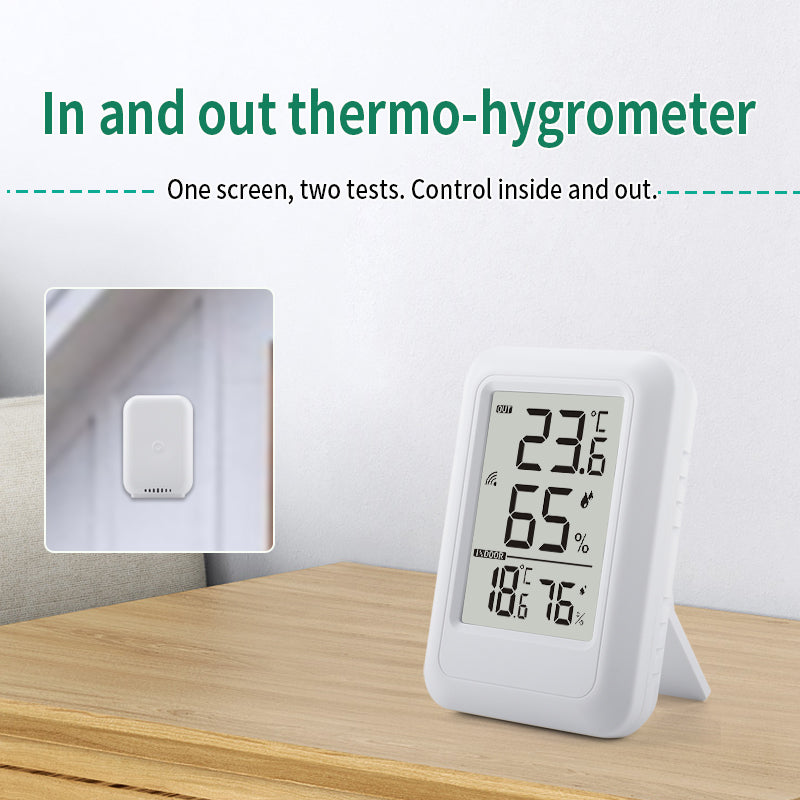 High precision temperature and humidity meter indoor and outdoor one to one large screen digital data recorder
