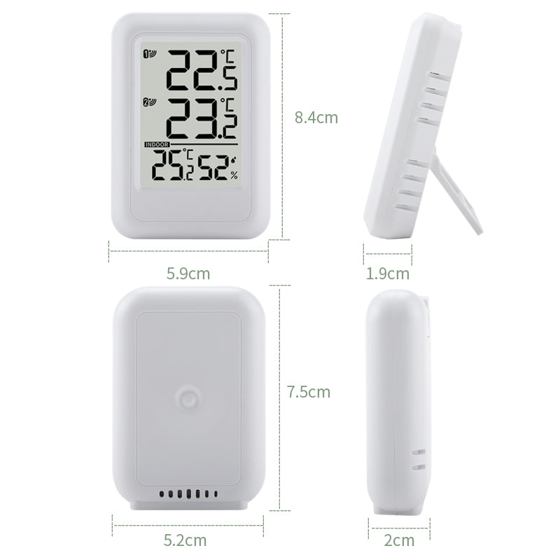 New Wireless Indoor/Outdoor Thermometer & Hygrometer – High-Precision 1-to-2 Multi-Sensor Digital Temperature Meter