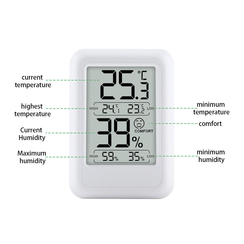 New High-Precision Indoor Temperature & Humidity Monitor with Data Recording – Digital Thermometer Hygrometer Sensor