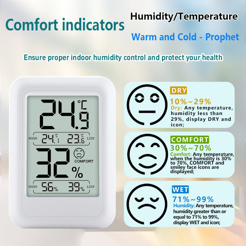 New High-Precision Indoor Temperature & Humidity Monitor with Data Recording – Digital Thermometer Hygrometer Sensor